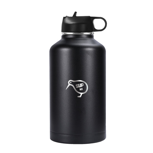 Matte black Sup NZ reusable stainless steel drink bottle BIG DONK