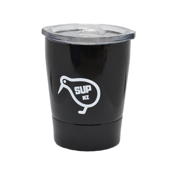 8oz stainless steel reusable cup black